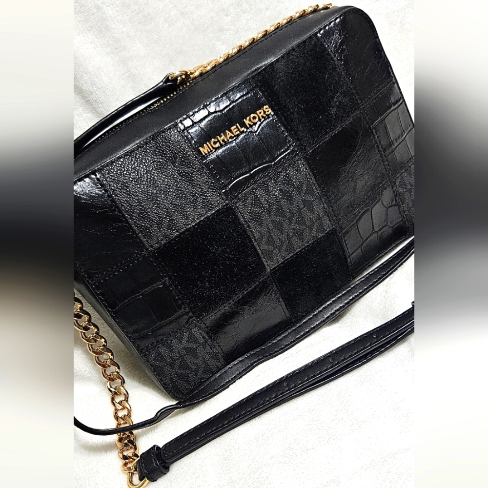 Michael Kors Patchwork Jet Set Crossbody Bag